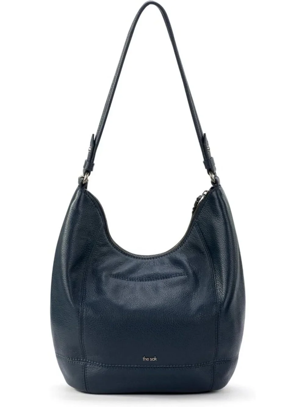 Large Slouchy Leather Hobo Bag with Zip Pocket - Stylish Shoulder Purse